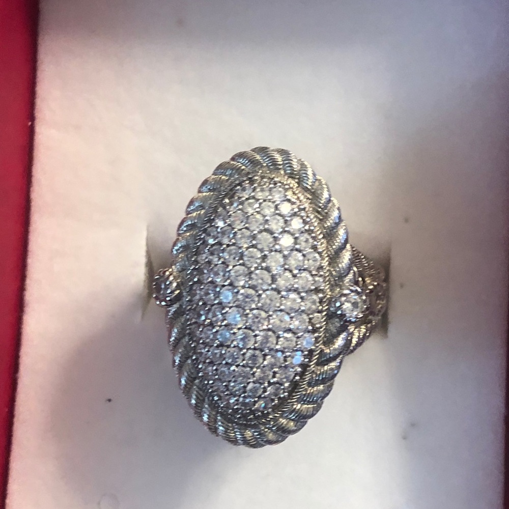 Judith Ripka Sterling 1.40 carat Oval pave…